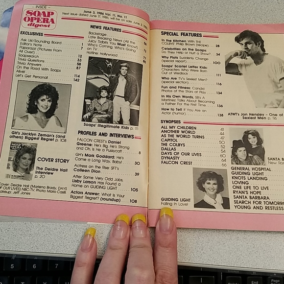 Vintage Soap Opera Digest June 3, 1986 - Picture 2 of 3